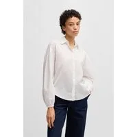 BOSS ORANGE Klassische Bluse Barby Premium Damenmode mit BOSS Logo auf der Brust