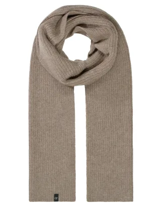 COMMANDER Finest Clothing - Schal,Ribstruktur , uni taupe mel.