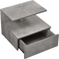 en.casa Wandboard, »Amberg« Nachttisch hängend 40x35x31 cm Betonoptik
