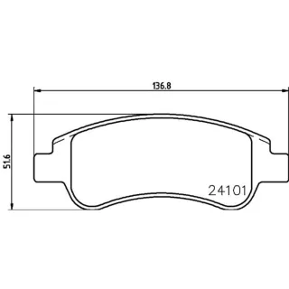 Hella Bremsbel?ge vorne Citroen Berlingo C2 DS Ds Peugeot 1007 Partner