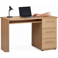 bv-vertrieb Schreibtisch PC Tisch 115x56x73 cm Computertisch Buche dekor Tastaturauszug #528, Tastaturauszug, 3 Auszüge