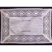 matches21 HOME & HOBBY Platzset Tischset Landhaus Häkelspitze 35x50 cm, (1-St)