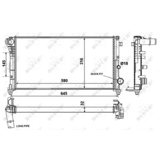 NRF Motork?hler Fiat Panda 169 1,3 58376