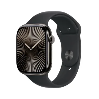 Apple Watch Series 10 (GPS + Cellular) 46mm Titan Schiefer mit Sportarmband S/M schwarz | mwyd3qf/a |