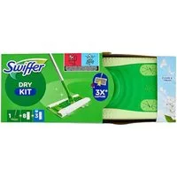 Swiffer Reinigungs-Set Swiffer Dry+Wet Kit Bodenwischer und Bodentücher Staubmagnet, (9-St), Bodenset
