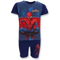 MARVEL Schlafanzug Marvel Spiderman Jungen Schlafanzug Pyjama Shirt Shorts (1 tlg) Gr. 98 bis 128 - 100% Baumwolle