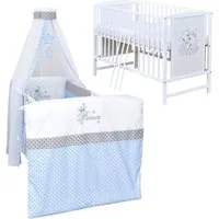Baby-Delux Komplettbett Babybett Mia Komplettset, 10-tlg., Kinderbett 60x120 cm weiß, Bettset verschiedene Designs