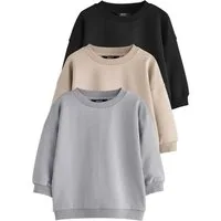 Next Sweater Sweat-Tops in Uni, 3er-Pack (3-tlg)