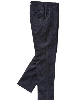 Mey & Edlich Herren Leichte Cord-Anzughose Blau 95 % Schurwolle, 3 % Kaschmir, 2 % Elasthan