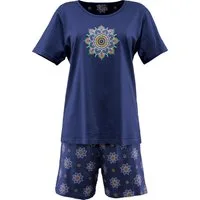 Erwin Müller Pyjama Damen-Shorty Single-Jersey gemustert