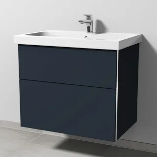 Sanipa 3way Waschtischunterbau zu Geberit iCon Light Waschtisch mit 2 Auszügen, Marine-Matt BP5741R