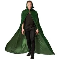 dressforfun Umhang Vampir-Cape, auch Draculaüberwurf, in grün, Elegante Erscheinung, Feiner edel schimmernder Stoff, Ärmelloser Umhang mit Klettverschl.