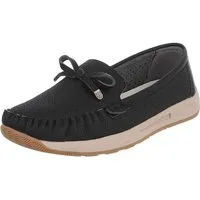 Ital-Design Komfortabler Slipper mit durchlochten Details für Damen Slipper (91409666) Flach Mokassins in Schwarz