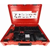 Rothenberger Werkstattpresse ROMAX NANO Basic, Set, 5-tlg., im Koffer, inkl. Akku und Ladegerät