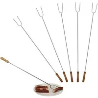 relaxdays Lagerfeuer-Grillspieß Extra lange Grillspieße 6er Set (6-St)