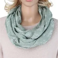 MIRROSI Loop Damen Schal mit Paisley Punkte Weich aus 100% Baumwolle Schlauchschal, (ca. 160x44cm Zweimal um den Hals wickelbar), Damen Halstuch Stola ideal für Frühling,Sommer, Herbst