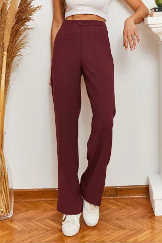 Hochtaillierte weite Palazzo-Hosen