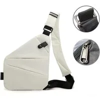 Mutig Umhängetasche Umhängetaschen Herren Wasserfeste Mini Bauchtasche Mehrere Taschen (Diebstahlsichere Reisetasche, Anti-Diebstahl Sling Bag Brusttasche, Wasserdichte Crossbag, Brusttasche Handytasche, Shoulder Bag Men), für Reisen Outdoor-Sportart