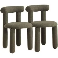 WAHSON OFFICE CHAIRS Esszimmerstuhl 2er Set Moderne Akzentstühle ohne Armlehne für Esszimmer