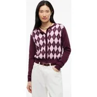 Tommy Jeans Strickjacke TJW ESS CREW CARDIGAN ARGYLE EXT Baumwolle
