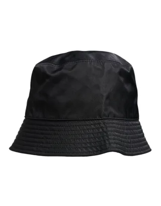 Dolce & Gabbana Schwarzer Baumwoll-Breitenrand Bucket Hat