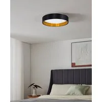 OTTO home LED Deckenleuchte Merryn, CCT - über Fernbedienung, LED fest integriert, Neutralweiß, Warmweiß, Deckenlampe Ø38 x H9 cm mit Textil-/Stoffschirm, CCT, Fernbedienung