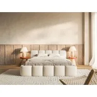 Selsey Polsterbett CLOUDY LOW, Bouclé, Chenille oder Velours, mit/ohne Bettkasten, 140–200 cm