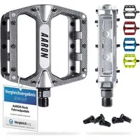 AARON Fahrradpedale Rock MTB Pedale Aluminium - Industriekugellager & austauschbare Pins