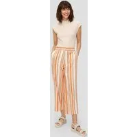 s.Oliver Culotte Hose Gestreifte Stoffhose mit Bundfalten