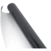 Star Geschenkpapier, Geschenkpapier einfarbig 70cm x 2m Rolle Schwarz glänzend
