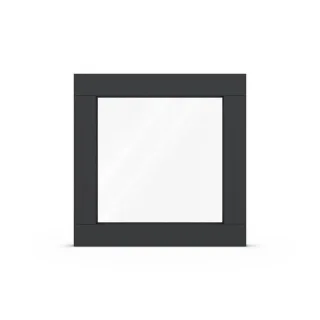 Fenster Graphitschwarz RAL 9011, Holzfenster, Classic IV 68, 510 x 510 mm, einteilig, festverglast, individuell konfigurieren