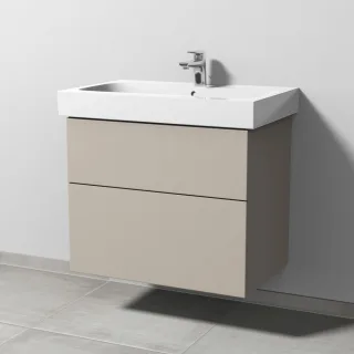 Sanipa 3way Waschtischunterbau zu Geberit iCon Waschtisch mit 2 Auszügen, Kaschmir-Matt SP6511U