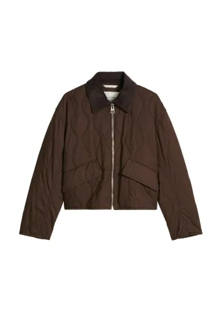 Marc OPolo Casual - Baumwoll-Steppjacke im Barn-Stil regular Mossy Earth - Gr. - 40
