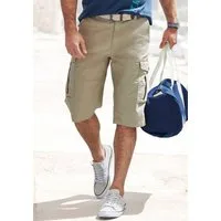John Devin Cargobermudas aus elastischer Baumwollmischung mit Seitentaschen, 3/4 Shorts