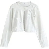 Next Strickjacke Eleganter Bolero mit Schmetterling (1-tlg)