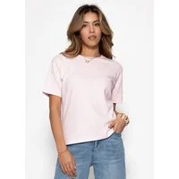 SASSYCLASSY T-Shirt Rundhals T-Shirt für Damen Legeres Top aus Baumwolle in lockerer Passform