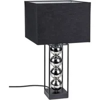 formano Tischleuchte Kugeln, E27, Stoffschirm, Schwarz, Kugeln, H: 53cm