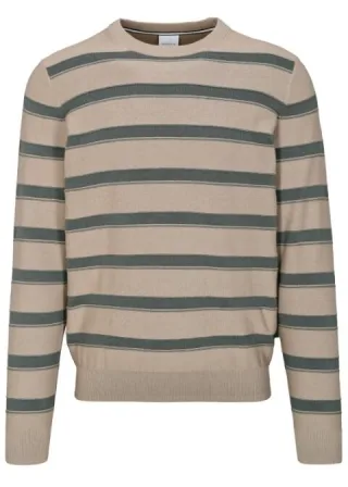 BASEFIELD - Rundhals Pullover smoked taupe - Gr. - S