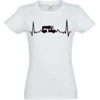 Youth Designz T-Shirt Camping Herzschlag Damen Shirt mit lustigem Capming Frontprint