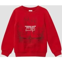 s.Oliver Sweatshirt Sweatshirt Kuscheliges Sweatshirt mit Glitzerprint