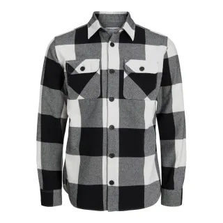 Jack And Jones - Hemdjacke für Herren, Flanell, Langärmlig (Weiß)
