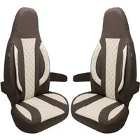 BREMER SITZBEZÜGE Autositzbezug Schonbezüge für Wohnmobil 2er Set in Braun/Beige WPL411