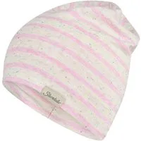 Sterntaler® Beanie UV-Schutz 50+ Beanie Streifen (1-St) Beanie aus Ringel-Melange-Jersey mit Pünktchen, 2 Tragevarianten