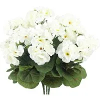 Kunstblumenstrauß 3 Kunstblumenstrauß Geranien, UV-beständige Kunstblumen, Minicloss, geeignet für Garten, Weihnachten und Heimdekoration.