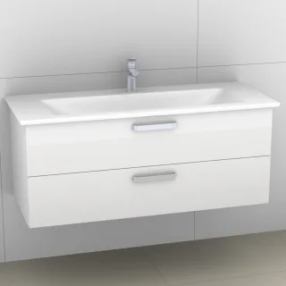 Artiqua 414 Waschtischunterschrank für Venticello 4104CH, Weiß Glanz, 414-WU2L-V111-7050-68 414-WU2L-V111-7050-68