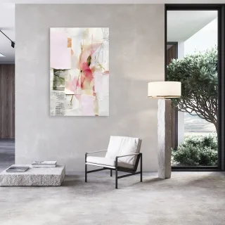 queence Acrylglasbild "Abstrakte Kunst in Pastelltönen" Abstrakt  Abstrakte  Formen  Gemälde  Kunst 1 Stk. tlg. Kunstdruck in Galeriequalität inkl. rückseitigem Aufhängesystem