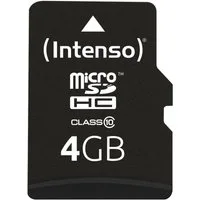 Intenso Intenso Speicherkarte microSDHC Card 4GB C10 Speicherkarte