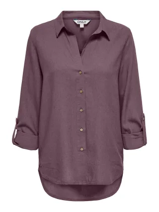 ONLY - ONLGOA 3/4 STRAP LINEN BL SHIRT CC PNT Rose Brown - Gr. - S