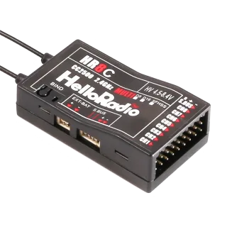 HelloRadioSky HR8C 2.4GHz 9CH CC2500 D8/D16/SFHSS PWM Mini Receiver for RC Airplane FPV Racer Drone RC Car Boat