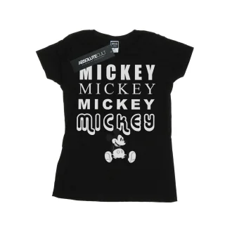 Disney - "Mickey Mouse Sitting" T-Shirt für Damen (Schwarz)